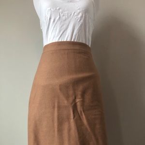 Jcrew tan pencil skirt